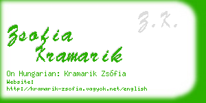 zsofia kramarik business card