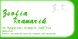 zsofia kramarik business card